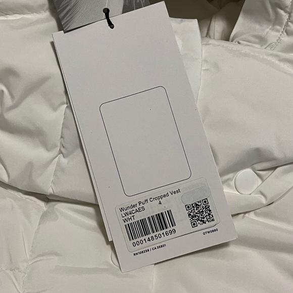 BRAND NEW Lululemon Wunder Puff 600-Down-Fill Cropped Vest - Picture 9 of 11